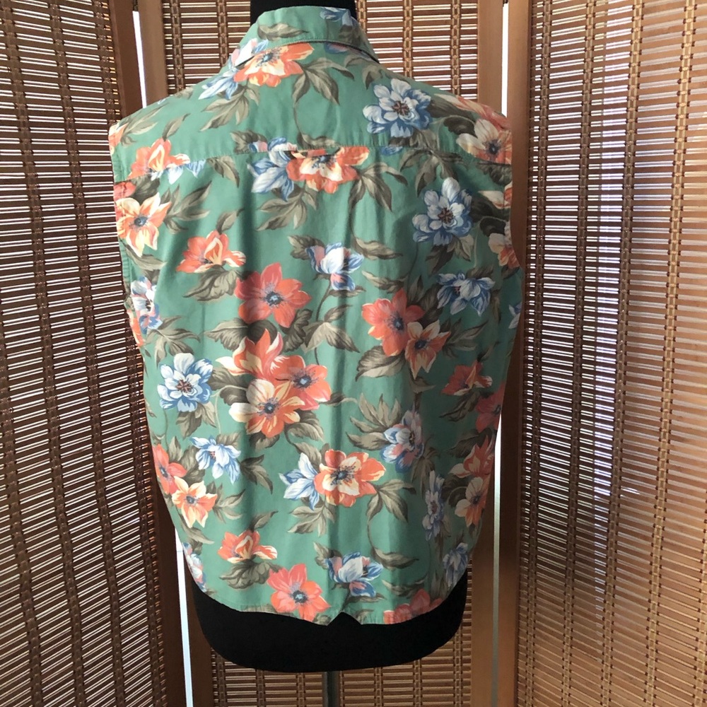 LOT of 2: Vintage 70s Hawaiian muumuu and GAP Hawaiian floral print women's top - Picture 9 of 14